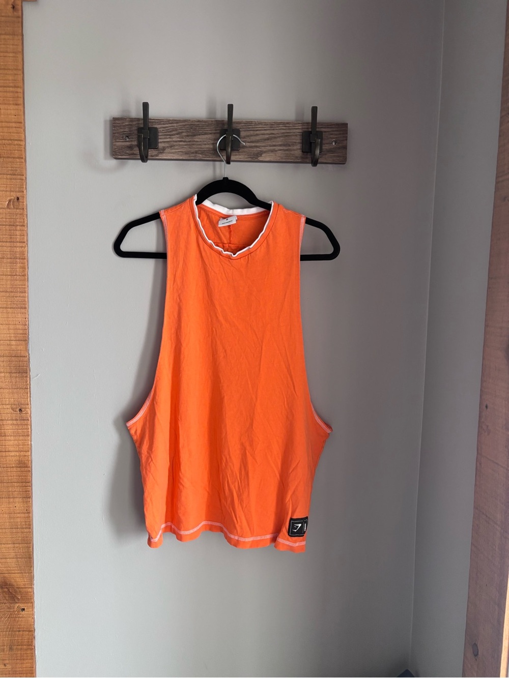 Men’s Gym Shark Sleeveless Muscle Tank - Orange